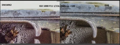Panasonic GH6 vs OM-D E-M1 Mark II Noise Test