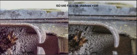 Panasonic GH6 vs OM-D E-M1 Mark II Noise Test